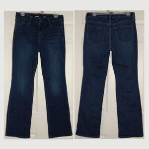 Old Navy Dark Blue Jeans, Women Size 6 (30Wx29L), Mid-Rise, Kicker Boot-cut